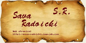 Sava Radoički vizit kartica
